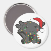 Axolotl Christmas Winter Animals Axolotls Magnet (Vorderseite/Rückseite)