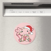 Axolotl Christmas Winter Animals Axolotls Magnet (In Situ (Geschirrspüler))