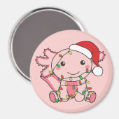 Axolotl Christmas Winter Animals Axolotls Magnet (Vorderseite/Rückseite)