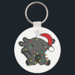 Axolotl Christmas Winter Animals Axolotls Schlüsse Schlüsselanhänger<br><div class="desc">Die axolotl zu Weihnachten mit Feenlicht. Hübsche Tiere mit Geschenken und Schnee für den Urlaub. Ein süßes Weihnachtsgrüßen. Axolotls sind niedliche Tiere und perfekt zu Weihnachten.</div>