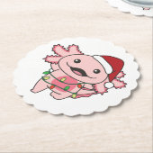 Axolotl Christmas Winter Animals Axolotls Untersetzer (angewinkelt)