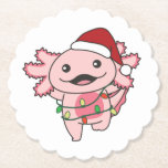 Axolotl Christmas Winter Animals Axolotls Untersetzer<br><div class="desc">Die axolotl zu Weihnachten mit Feenlicht. Hübsche Tiere mit Geschenken und Schnee für den Urlaub. Ein süßes Weihnachtsgrüßen. Axolotls sind niedliche Tiere und perfekt zu Weihnachten.</div>