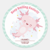 Axolotl Classic Round Aufkleber (Vorderseite)