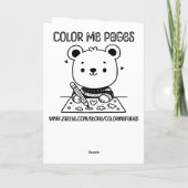 Axolotl Coloring Page | Christmas Karte (Rückseite)