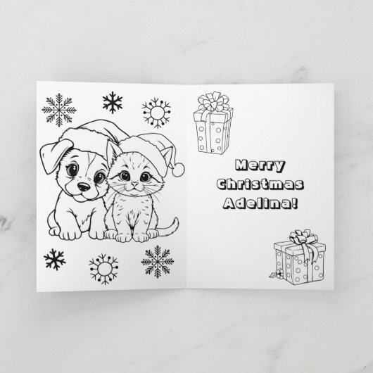 Axolotl Coloring Page | Christmas Karte (Innenseite)