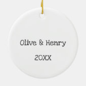 Axolotl Couple Einzigartiger Individuelle Name Keramik Ornament (Hinten)