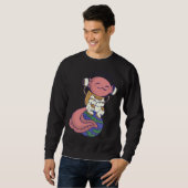 axolotl cute funny axolotl lover earth space space sweatshirt (Vorne ganz)