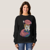 axolotl cute funny axolotl lover earth space space sweatshirt (Vorne ganz)
