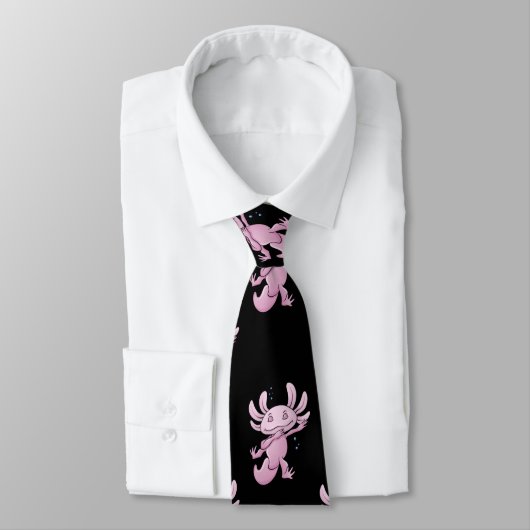 Axolotl Dabbing Krawatte (Gebunden)