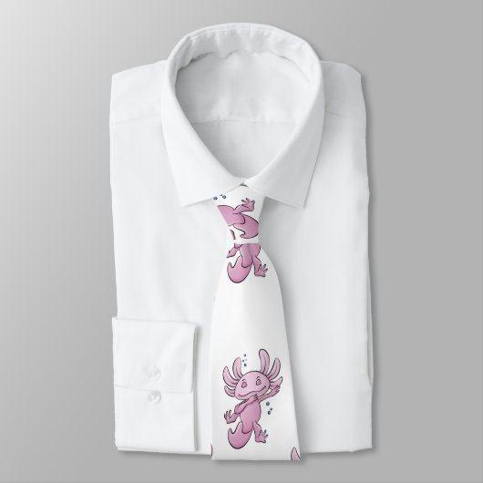 Axolotl Dabbing Neck Tie Krawatte (Gebunden)