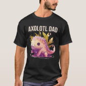 Axolotl Dad Amphibian Mexican Walking Fish Best Da T-Shirt (Vorderseite)