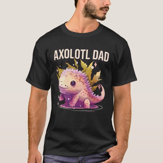 Axolotl Dad Amphibian Mexican Walking Fish Best Da T-Shirt (Vorderseite)