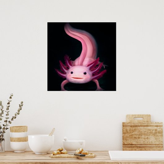 Axolotl-Decke | Niedliche Geschenkidee Poster (Küche)