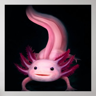 Axolotl-Decke | Niedliche Geschenkidee Poster