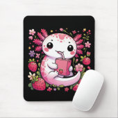 Axolotl Drink Japanese Strawberry Milk Mousepad (Mit Mouse)