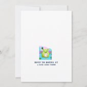 Axolotl Drink Milk 1. Geburtstag Einladung (Rückseite)