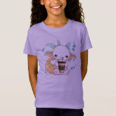 Axolotl Drinks Girls T-Shirt (Vorderseite)