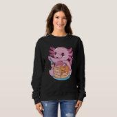 Axolotl Eating Pancakes Cute Sweatshirt (Vorne ganz)