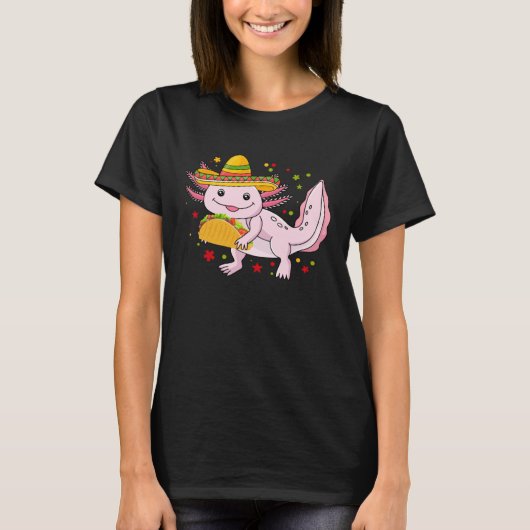 Axolotl Eating Tacos Mexican Food Tacos T-Shirt (Vorderseite)