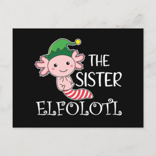 Axolotl Elf The sister Elfololt Animal Christmas Postkarte