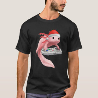 Axolotl Fish Play Video Game Men Boy Kid Funny T-Shirt