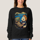 Axolotl Fish Playing Video Game Lizard Gamer Sweatshirt (Vorderseite)
