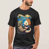 Axolotl Fish Playing Video Game Lizard Gamer T-Shirt (Vorderseite)