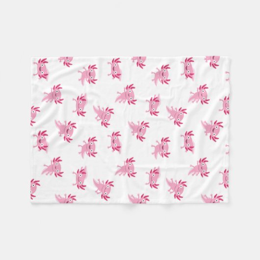 Axolotl Fleece Blanke (Vorderseite (Horizontal))