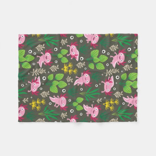 Axolotl Fleece Blanket (Vorderseite (Horizontal))
