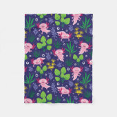 Axolotl Fleecedecke (Vorderseite)