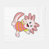 Axolotl Fleecedecke (Vorderseite (Horizontal))