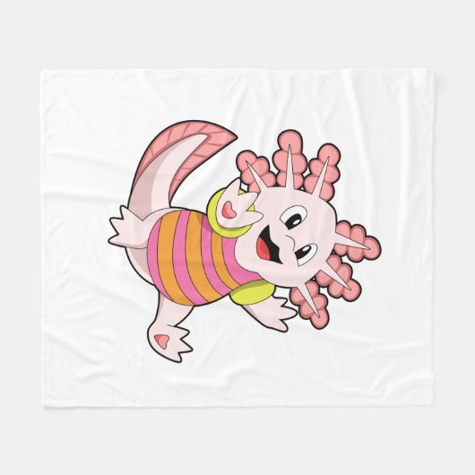 Axolotl Fleecedecke (Vorderseite (Horizontal))