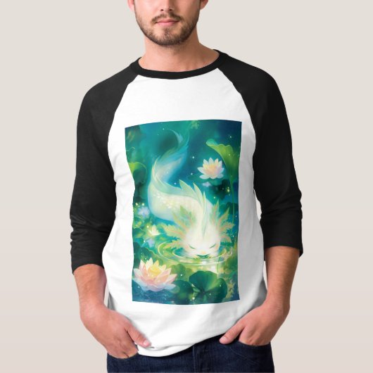 Axolotl Floral Oasis T-Shirt (Vorderseite)