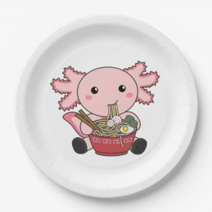Axolotl Food Ramen Japanese Food Kawaii Animals Po Pappteller