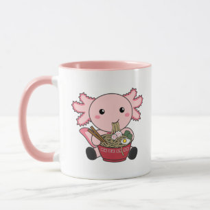 Axolotl Food Ramen Japanese Food Kawaii Animals Po Tasse