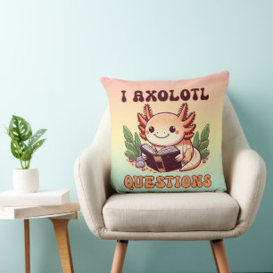Axolotl Fragen Erwachsene Kinder Jungen Mädchen Fu Kissen