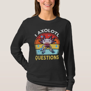 Axolotl Fragen Kinder Männer Frauen Retro Ambystom T-Shirt
