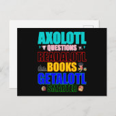Axolotl-Fragen Lesen Sie Bücher mit intelligenten Postkarte (Vorne/Hinten)
