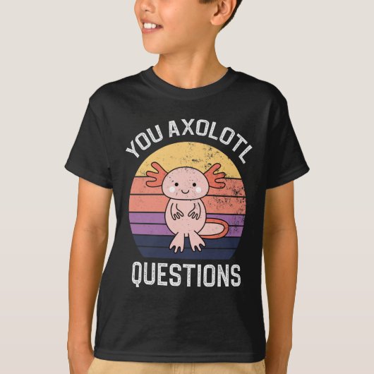 Axolotl-Fragen T-Shirt (Vorderseite)