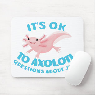 Axolotl Fragen über Jesus süß christlich Mousepad