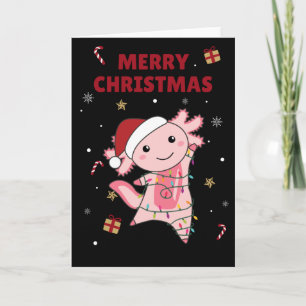 Axolotl Frohe Weihnachten Wintertiere Axolotls Ca Karte