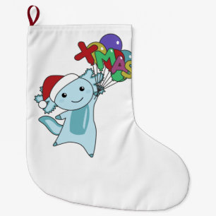 Axolotl Frohe Weihnachts Wintertiere Axolotl Großer Weihnachtsstrumpf