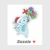 Axolotl Frohe Weihnachts Wintertiere Axolotl Sti Aufkleber (Blatt)