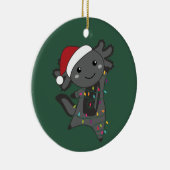 Axolotl Frohe Weihnachts Wintertiere Axolotls Ba Keramik Ornament (Rechts)