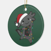 Axolotl Frohe Weihnachts Wintertiere Axolotls Ba Keramik Ornament (Links)
