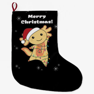Axolotl Frohe Weihnachts Wintertiere Axolotls Großer Weihnachtsstrumpf