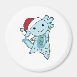 Axolotl Frohe Weihnachts Wintertiere Axolotls Magnet