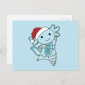 Axolotl Frohe Weihnachts Wintertiere Axolotls Po Postkarte (Vorne/Hinten)