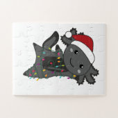 Axolotl Frohe Weihnachts Wintertiere Axolotls Puzzle (Horizontal)