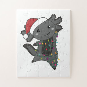 Axolotl Frohe Weihnachts Wintertiere Axolotls Puzzle